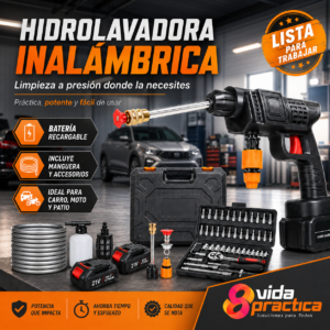 Combo Hidrolavadora de Alta Presión + Juego de Copas 46 Piezas