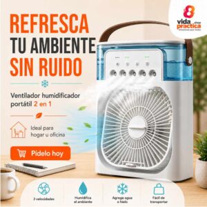Ventilador Humidificador Portátil 2 en 1